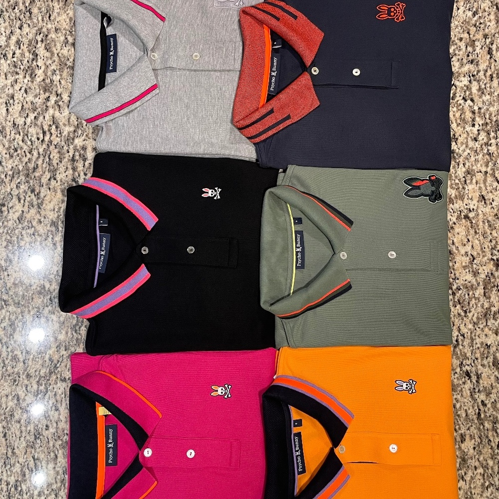Psycho Bunny Men’s Size 8 Polo Shirt Lot